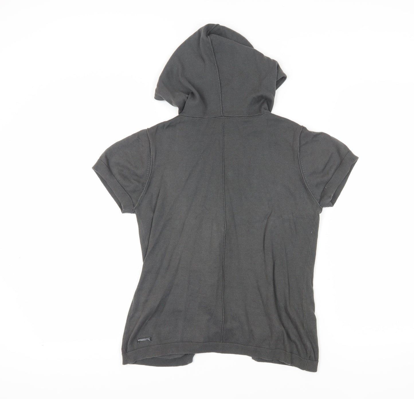 Bench Women's Black Short Sleeve Wrap Hoodie M