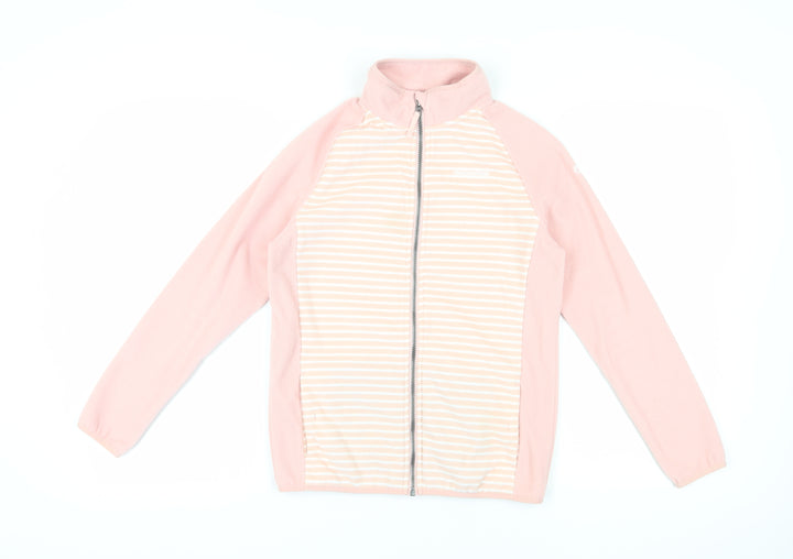 Craghoppers Girls Pink Striped Fleece Jacket 13 Years