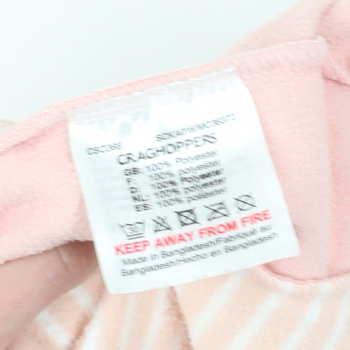 Craghoppers Girls Pink Striped Fleece Jacket 13 Years