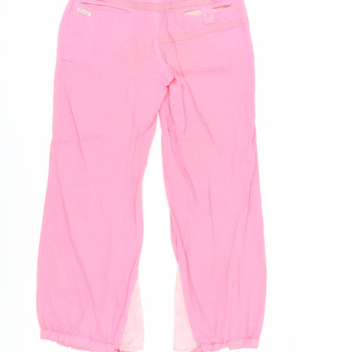 Firetrap Women's Pink Casual Belted Trousers Size 8