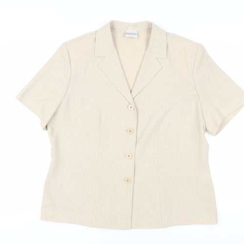 Eastex Women's Beige Short Sleeve Blazer UK 16