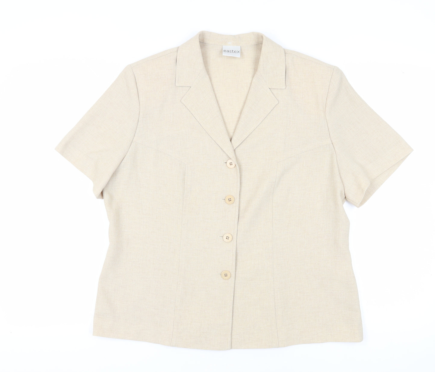 Eastex Women's Beige Short Sleeve Blazer UK 16
