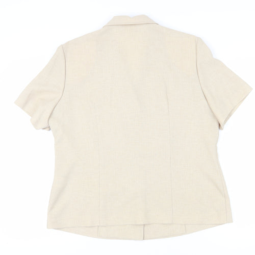 Eastex Women's Beige Short Sleeve Blazer UK 16