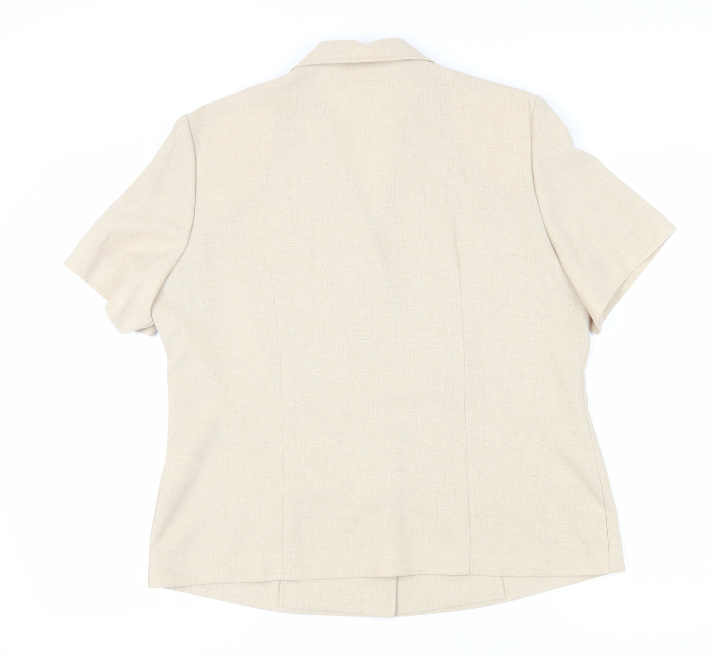 Eastex Women's Beige Short Sleeve Blazer UK 16