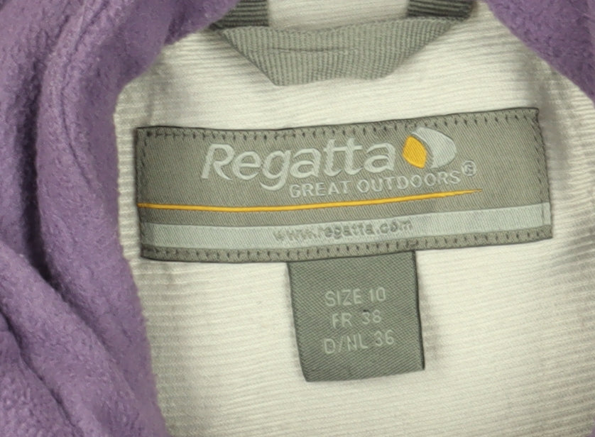 Regatta Women's Purple Fleece Jacket Size 10