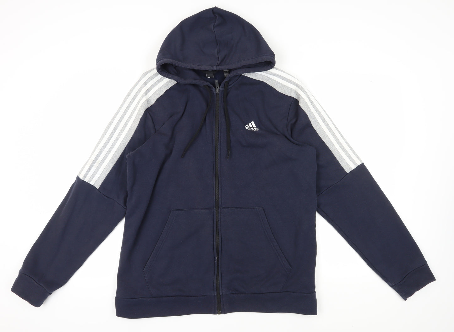 Adidas Men's Blue XL Full Zip Hoodie