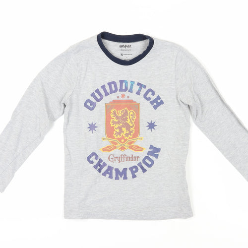 Harry Potter Girls Grey Gryffindor Graphic Long Sleeve T-Shirt