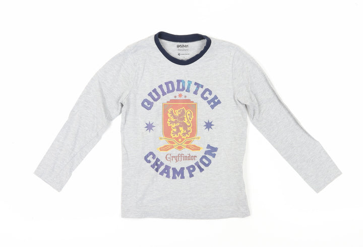 Harry Potter Girls Grey Gryffindor Graphic Long Sleeve T-Shirt