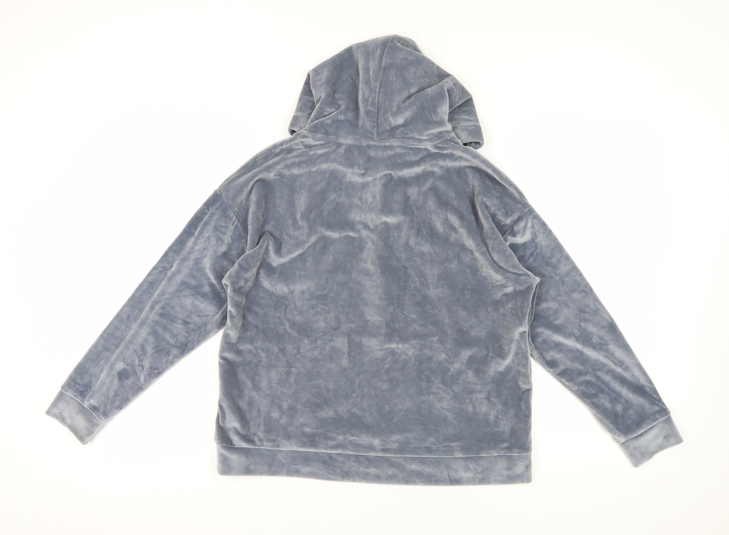 John Lewis & Partners Women's Grey Henley Hoodie Size 12