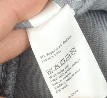 John Lewis & Partners Women's Grey Henley Hoodie Size 12