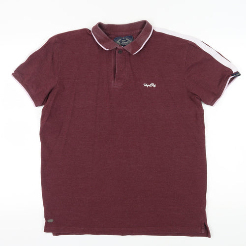 Tokyo Laundry Men's Red Polo Shirt L Short Sleeve