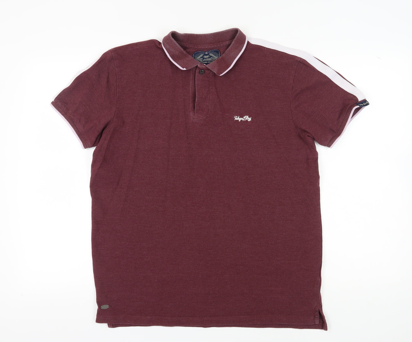 Tokyo Laundry Men's Red Polo Shirt L Short Sleeve