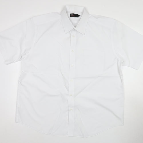 Marks and Spencer Men's White Short Sleeve Shirt 18.5