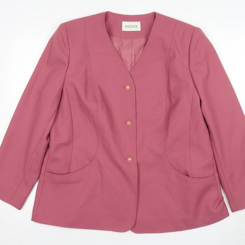 Eastex Pink Women's Blazer Size 16 Suit Jacket Workwear