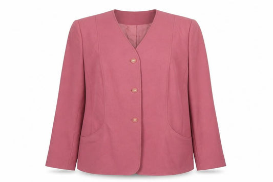 Front view of Eastex Pink Women's Blazer, size 16, Suit Jacket Workwear