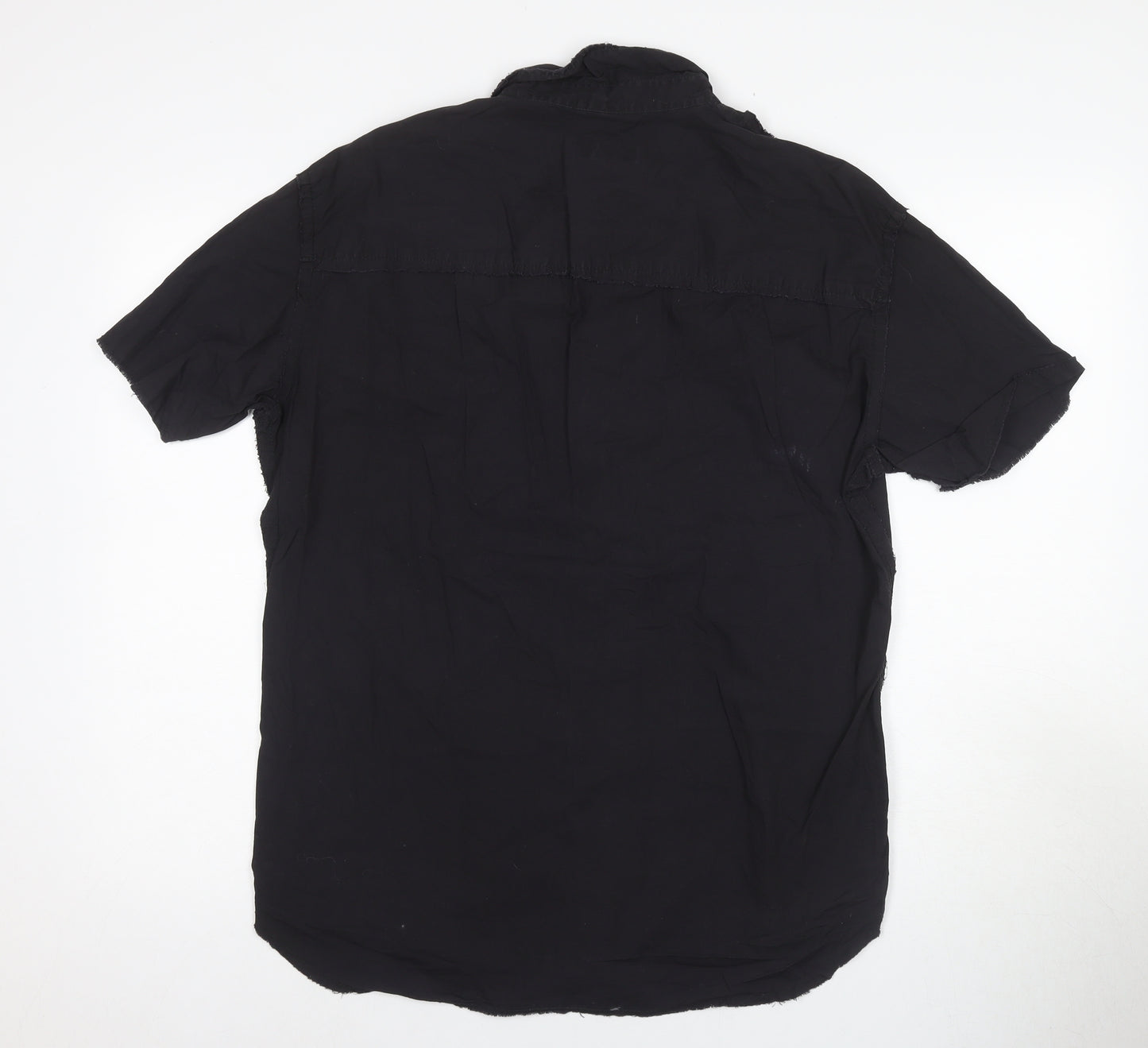 Farhi Men's Black XL Short Sleeve Cotton Shirt
