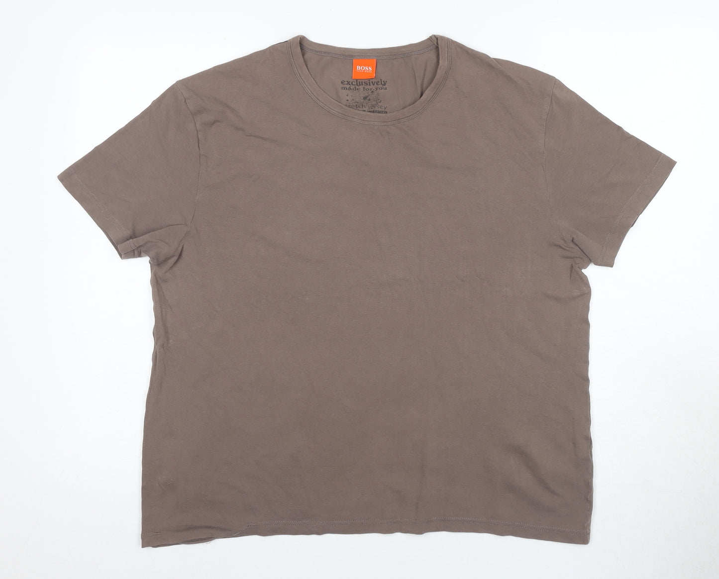 Hugo Boss Men's Brown Crew Neck T-Shirt - Size L