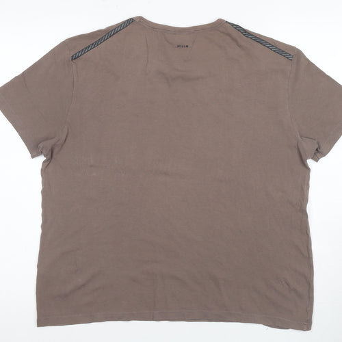 Hugo Boss Men's Brown Crew Neck T-Shirt - Size L