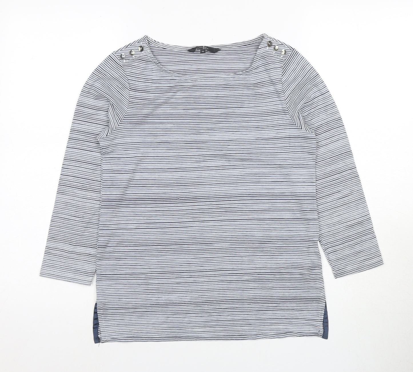 Jasper Conran Women's Blue Striped T-Shirt, Size 10