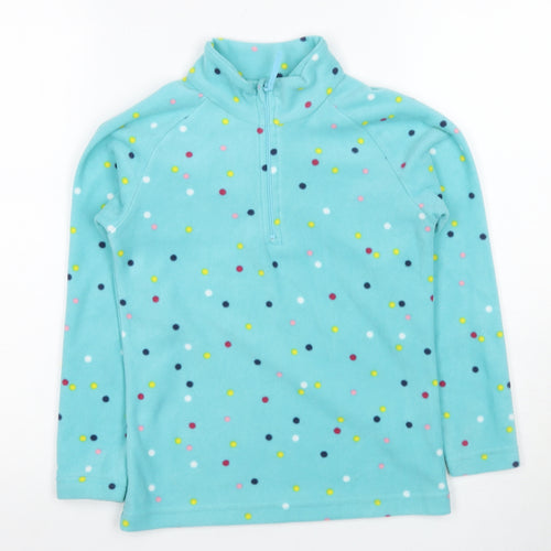 Mountain Warehouse Girls' Blue Spotted Fleece Pullover Sweatshirt