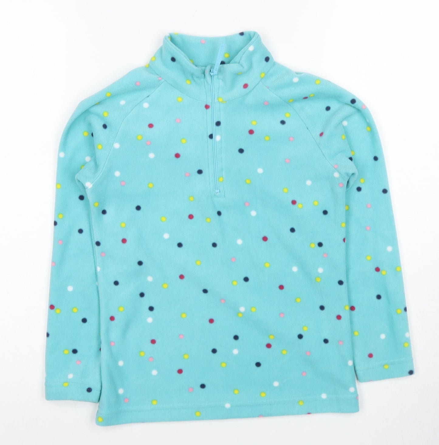 Mountain Warehouse Girls' Blue Spotted Fleece Pullover Sweatshirt