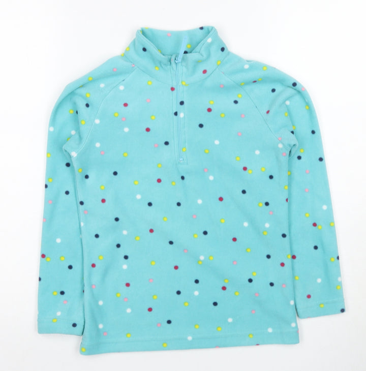 Mountain Warehouse Girls' Blue Spotted Fleece Pullover Sweatshirt