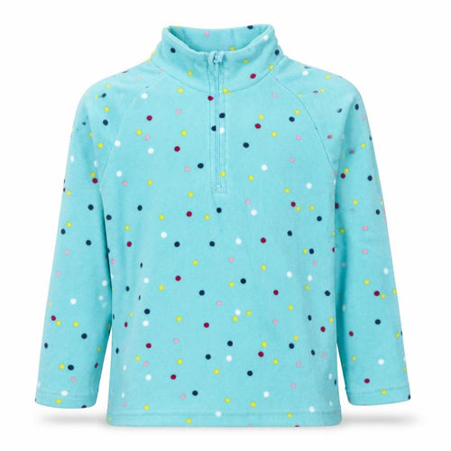 Mountain Warehouse Girls' Blue Spotted Fleece Pullover Sweatshirt