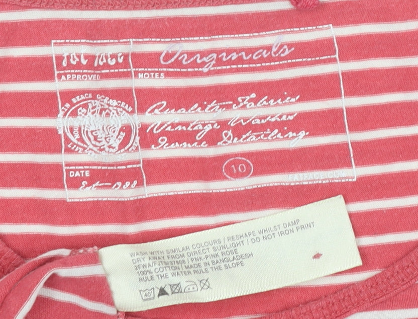 FatFace Women's Red Striped Long Sleeve T-Shirt