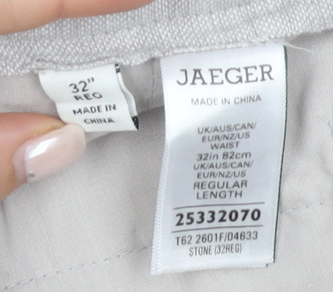 Jaeger Men's Grey Chino Shorts, Size 32, Casual
