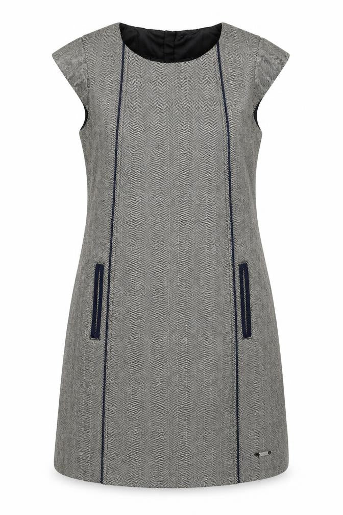 Superdry Women's Grey Tweed Sheath Dress S