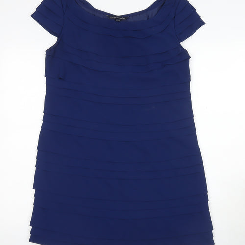 French Connection Women's Blue Short Sheath Dress Size 8