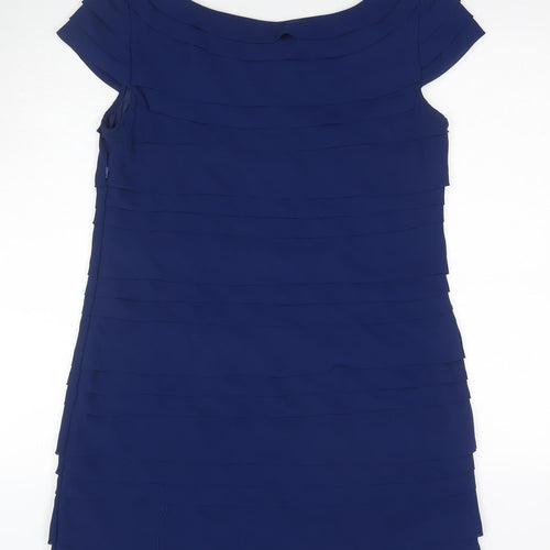 French Connection Women's Blue Short Sheath Dress Size 8