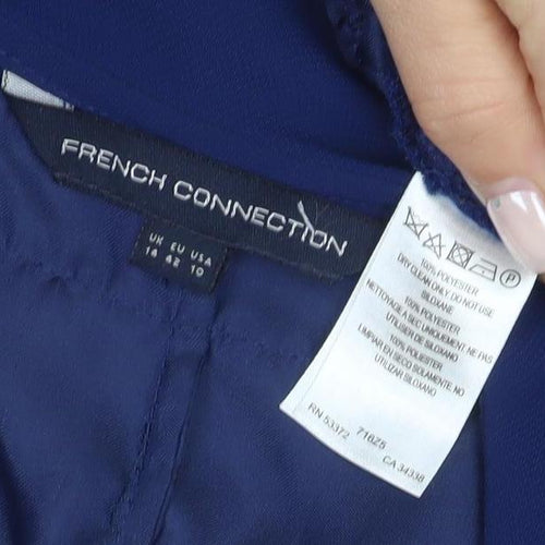 French Connection Women's Blue Short Sheath Dress Size 8