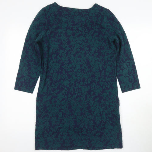 Joules Women's Blue Shift Dress Size 6 with Floral Pattern