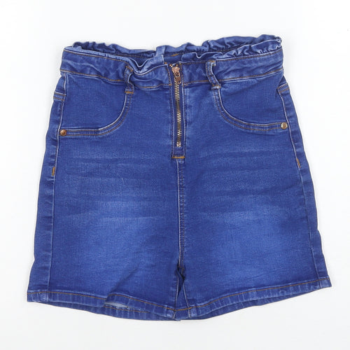 Firetrap Girls Blue Paperbag Denim Shorts 13 Years