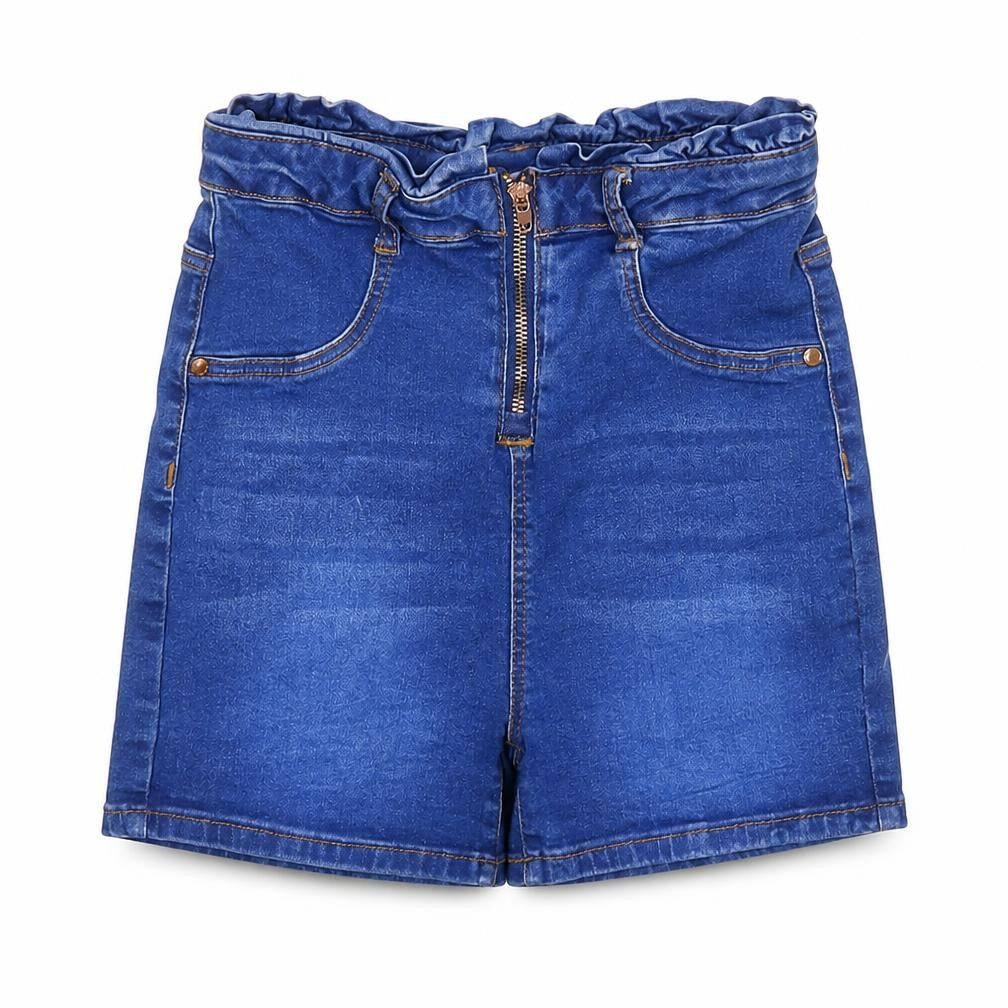 Firetrap Girls Blue Paperbag Denim Shorts 13 Years