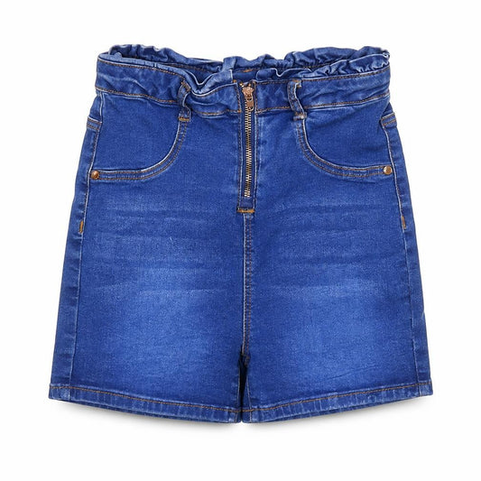 Firetrap Girls Blue Paperbag Denim Shorts 13 Years