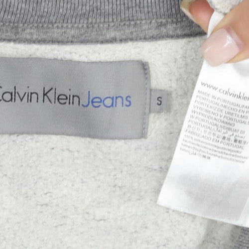 Calvin Klein Mens Grey Logo Sweatshirt Size S