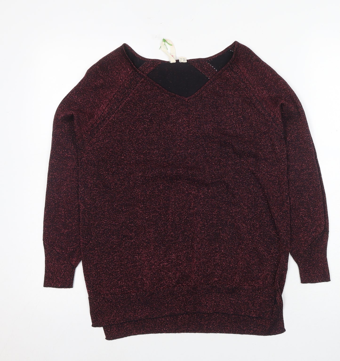 Women's Red Boat Neck Pullover White Stuff Jumper, Size 8