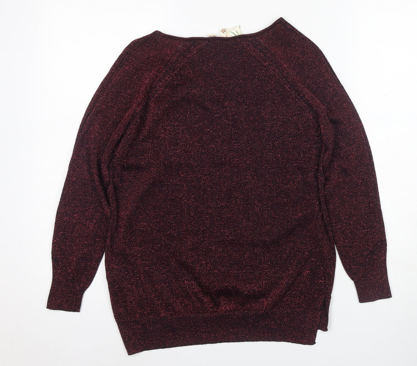 Women's Red Boat Neck Pullover White Stuff Jumper, Size 8