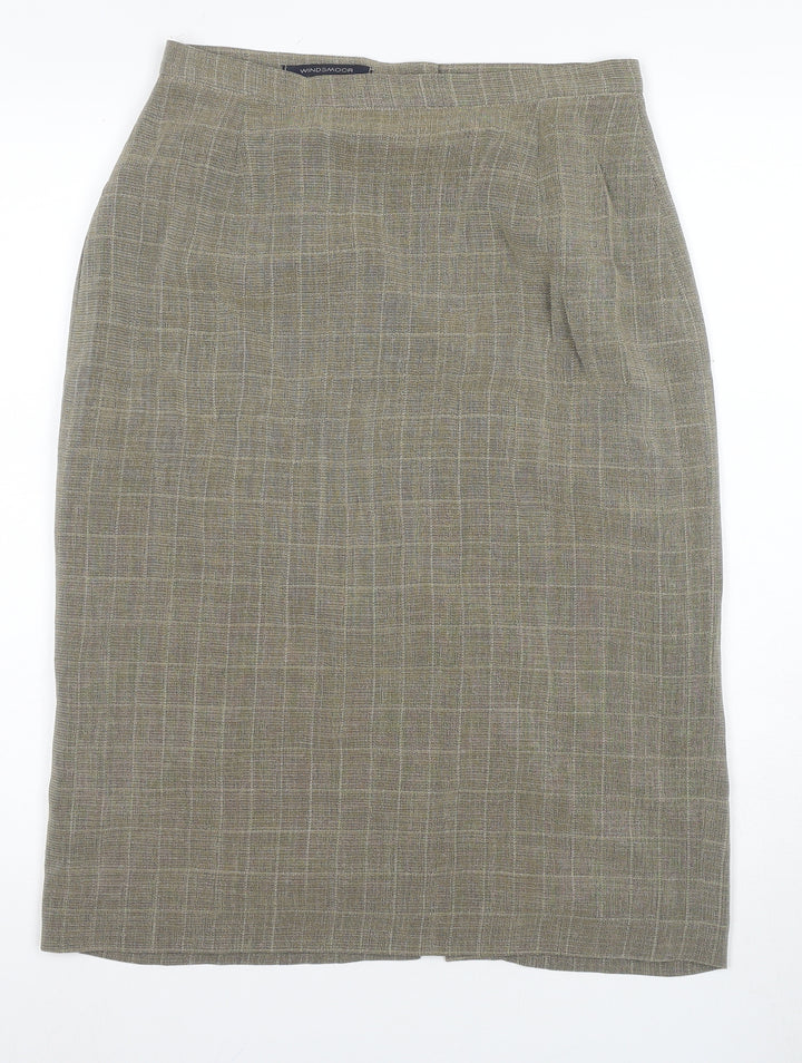 Windsmoor Women's Beige Midi Pencil Skirt Size 12