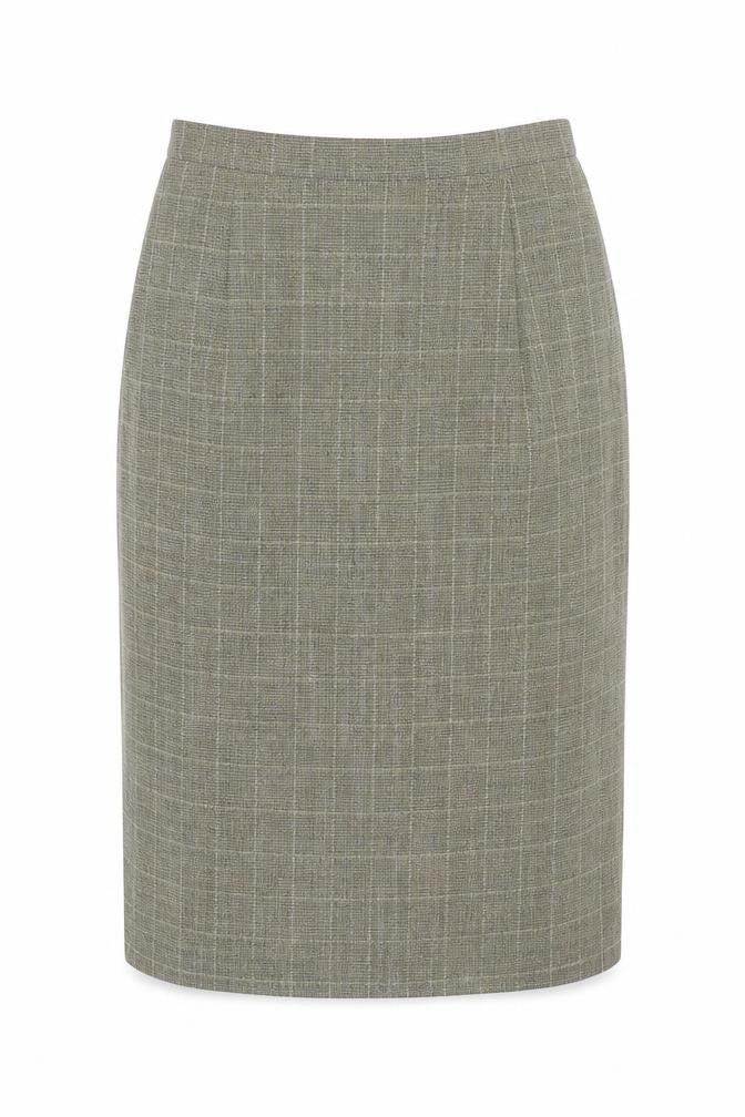 Front view of Windsmoor Women's Beige Midi Pencil Skirt, size 12
