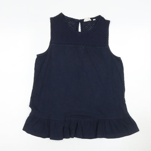 Fat Face Women's Blue Tank, Size 12, Lightweight Sleeveless