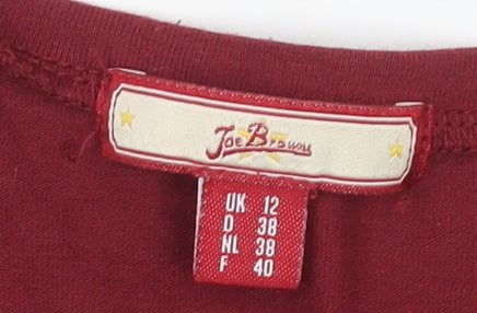 Joe Browns Women's Red Sheath Dress, Size 12, Floral