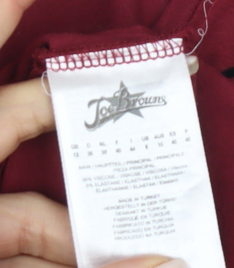 Joe Browns Women's Red Sheath Dress, Size 12, Floral