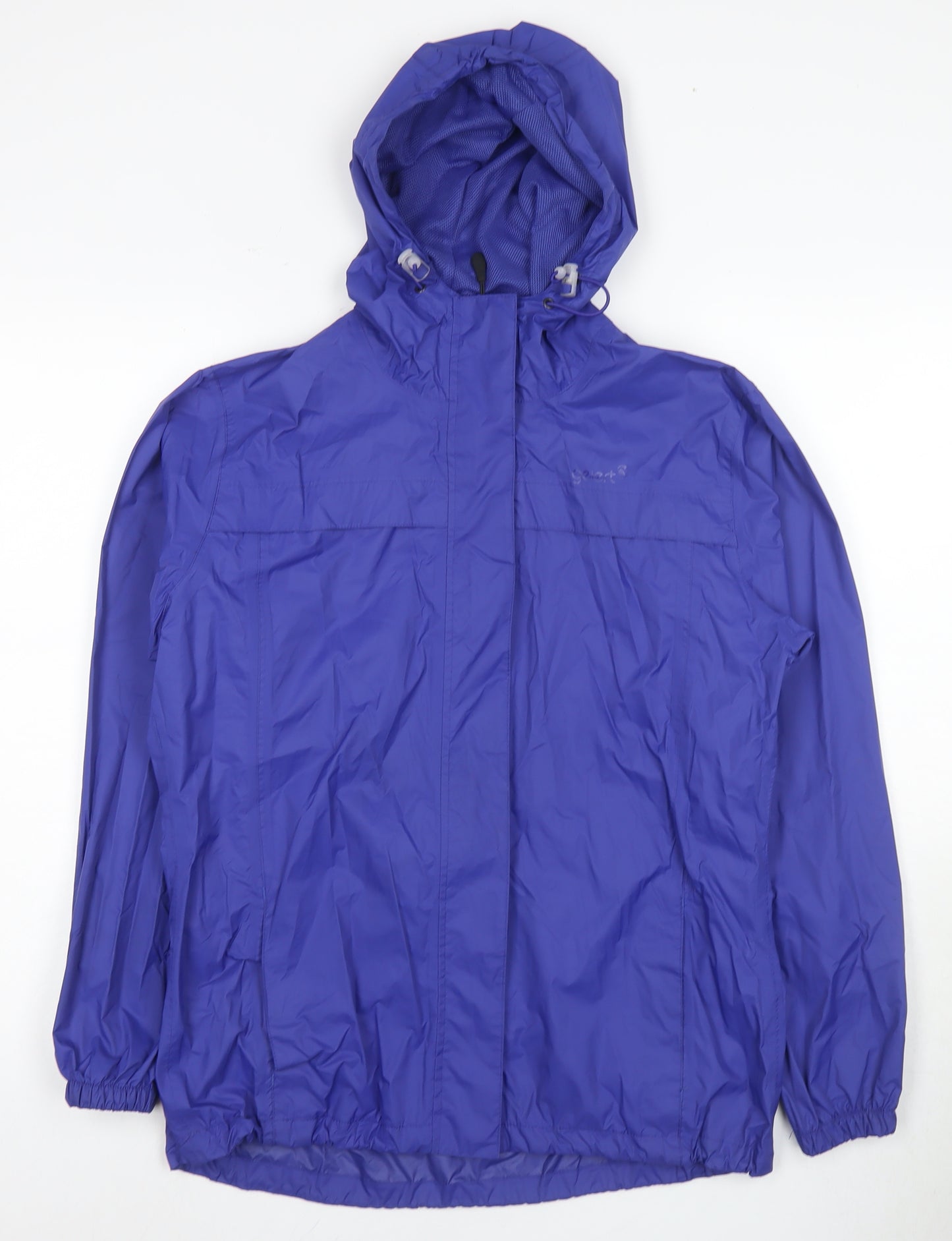 Gelert Women's Blue Waterproof Hooded Rain Jacket Size 10
