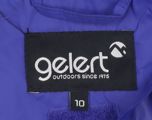 Gelert Women's Blue Waterproof Hooded Rain Jacket Size 10