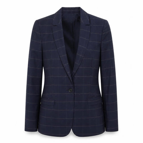 Jack & Jones Men's Blue Check Blazer, Size 36, Slim Fit
