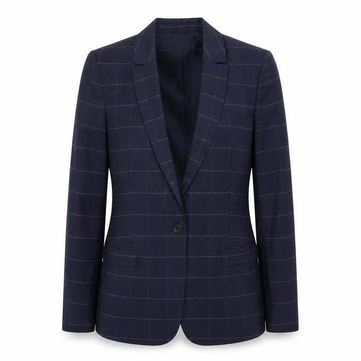 Jack & Jones Men's Blue Check Blazer, Size 36, Slim Fit