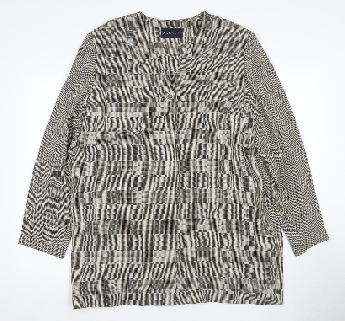 Alexon Women's Black Check Suit Jacket Size 18